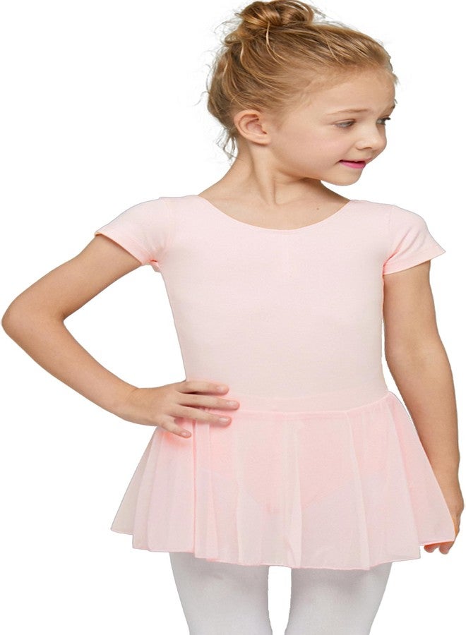 MdnMd Dance Tutu Skirted Leotard for Little Girls Ballerina Ballet Outfit Dress Clothes (Ballet Pink, Age 8-10) - Image 1